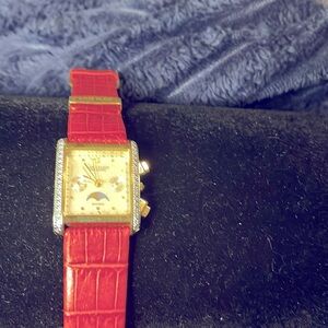 Women's MULTIFUNCTION MOONPHASE Watch ANNE KLEIN 12/7502-3. Diamonds Bezel